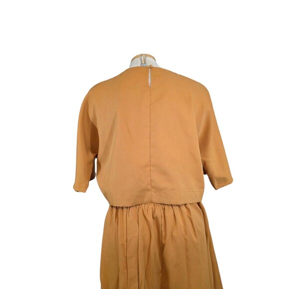 Zanzea Top And Pants Set Womans Large Mustard Yellow Ultra Wide Leg Stretch NWT - Picture 7 of 14